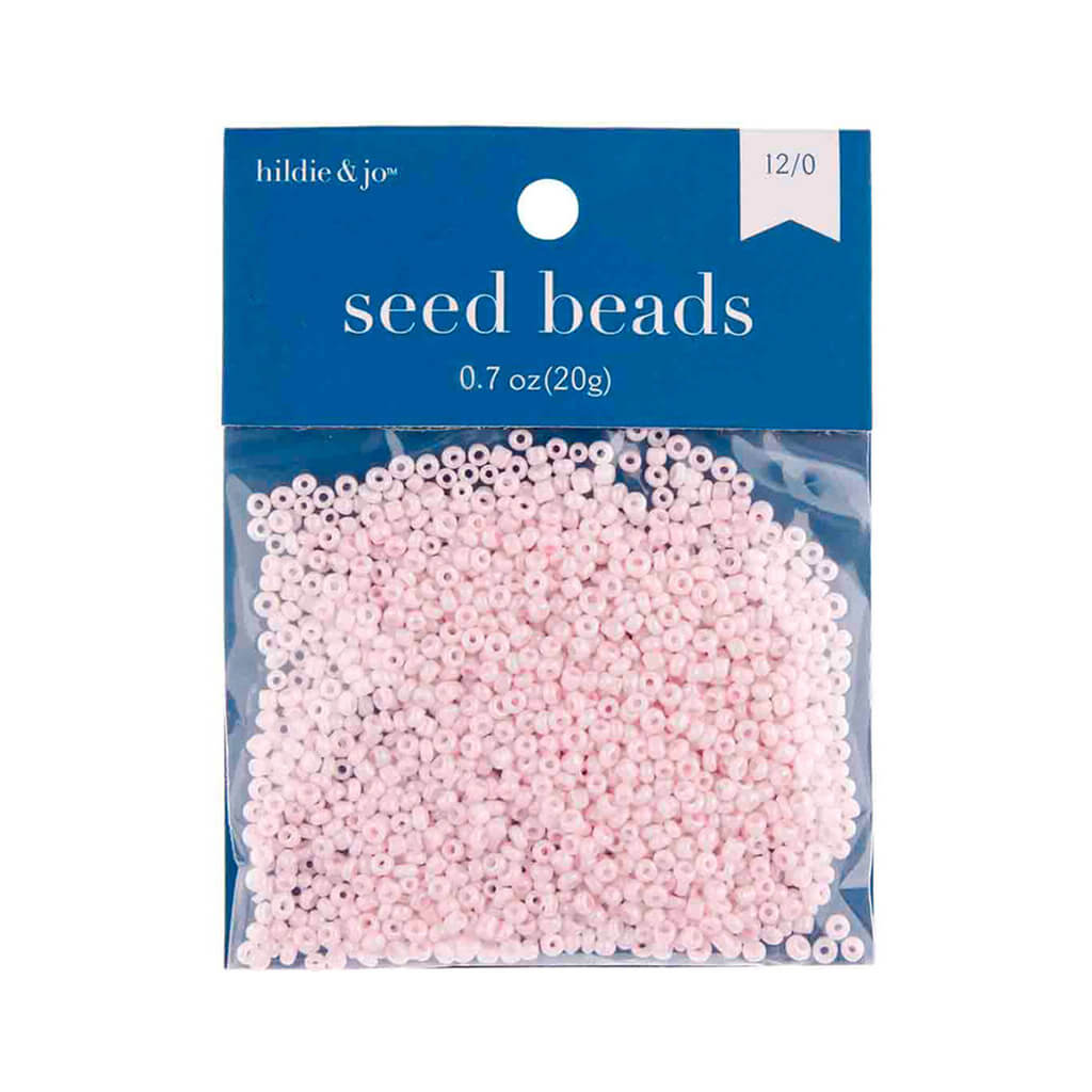 Seed Beads Opaque Dyed Color Light Pink,0.7OZ