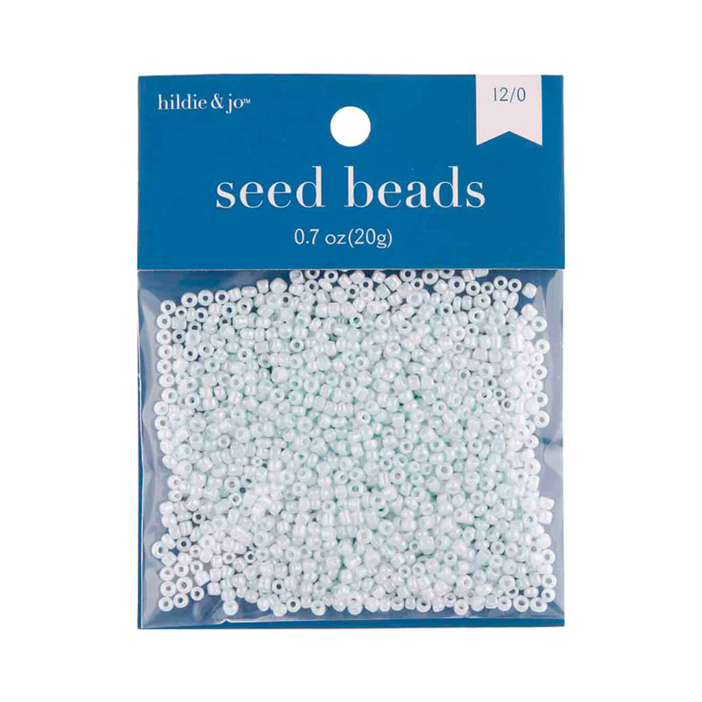 �Glass Seed Beads-Opaque Blue,0.7oz