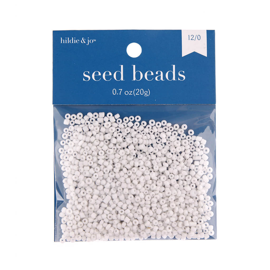 Seed Beads Opaque White, 15mm