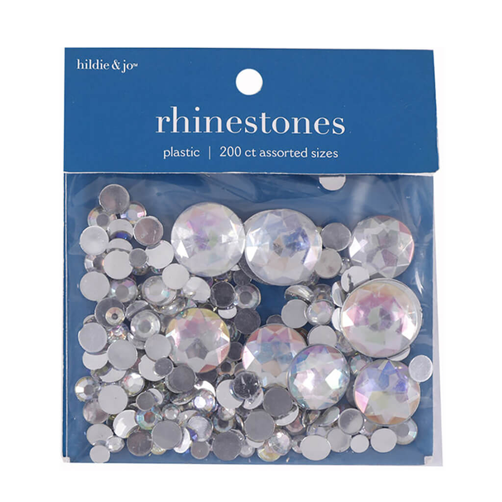 Aurora Borealis Plastic Rhinestones, 200pk