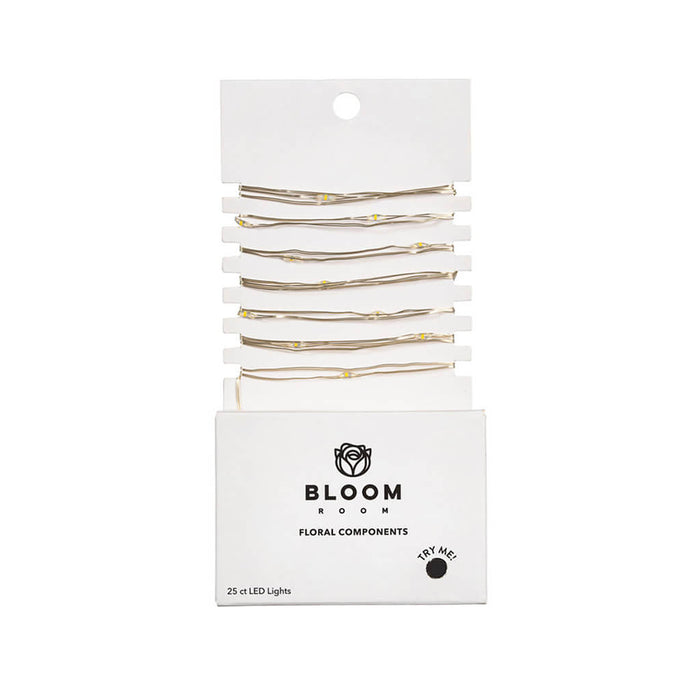 Bloom Room 25ct LED Mini Silver Wire with Warm White String Lights
