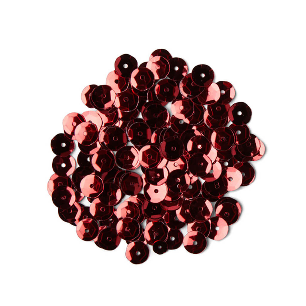Sequin Cup Red, 8mm