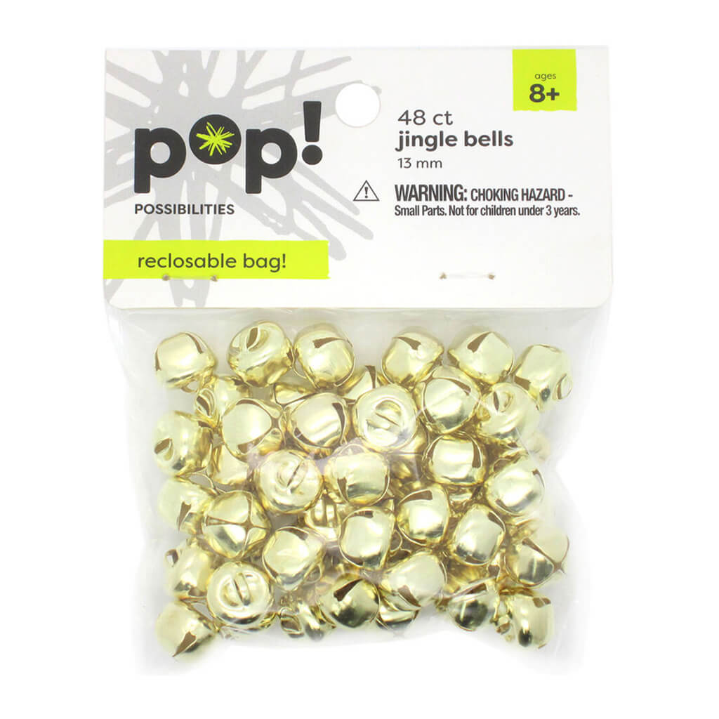 POP! 13mm Gold Jingle Bells 48ct