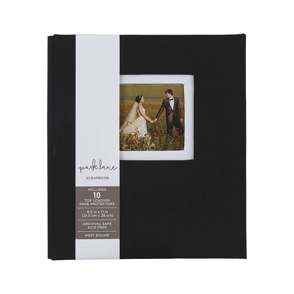 Scrapbook Album with Frame Black, 8.5in x 11in