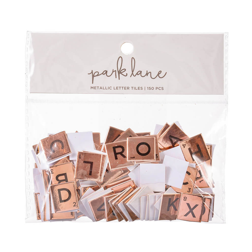 Rose Gold Metallic Letter Tiles