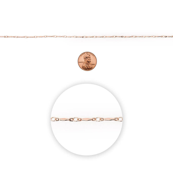 Rose Gold Connector Link Chain 28in