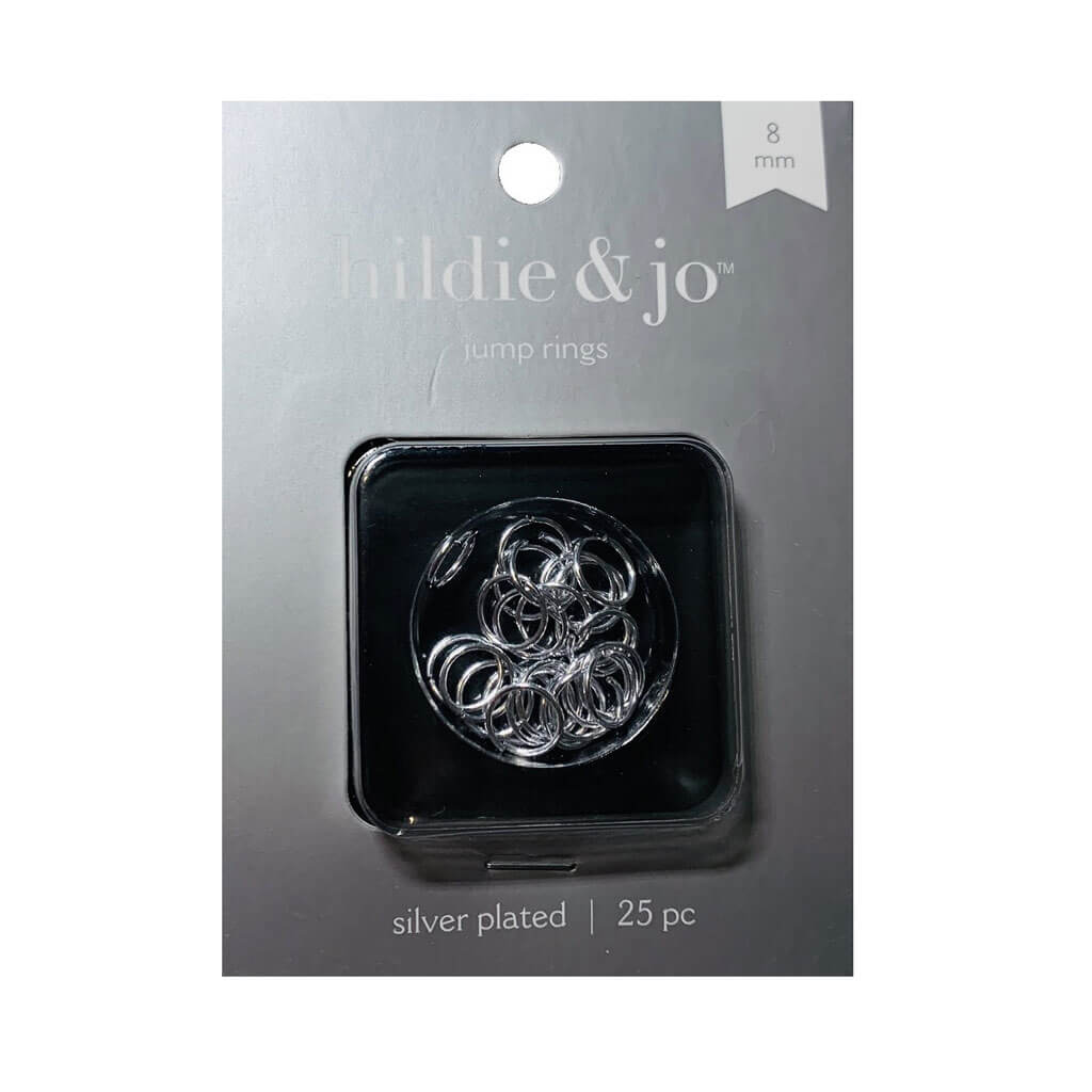 Sterling Silver Plated Jump Rings 25pk 8mm