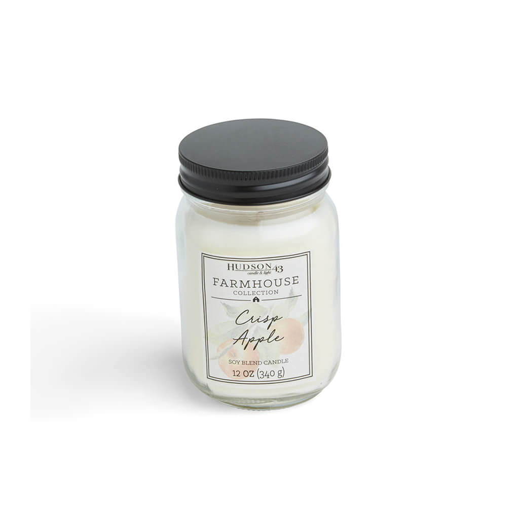 Crisp Apple Scented Mason Jar Candle, 12oz