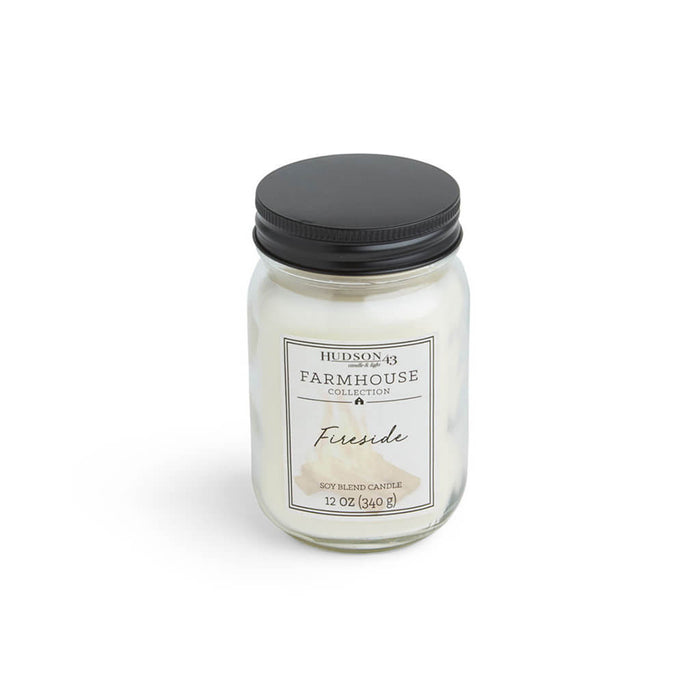 Fireside Scented Mason Jar Candle, 12oz