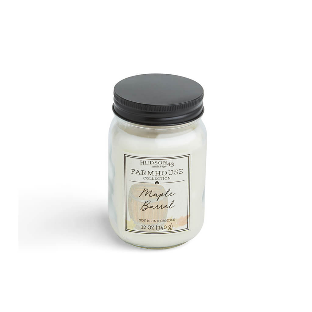 Maple Barrel Scented Mason Jar Candle, 12oz