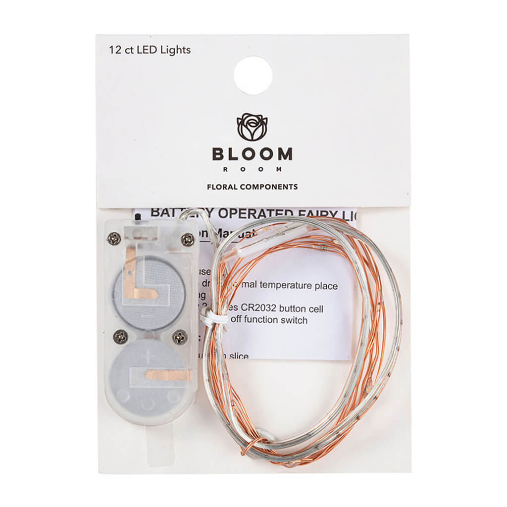 Bloom Room 12ct LED Mini Purple Wire with Warm White Moon String Lights