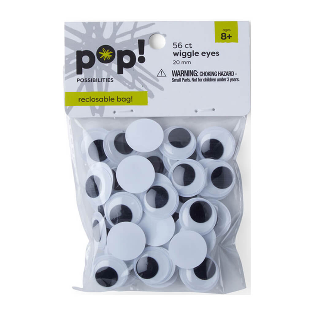 POP! Possibilities 56pk 20mm Glue on Wiggle Eyes