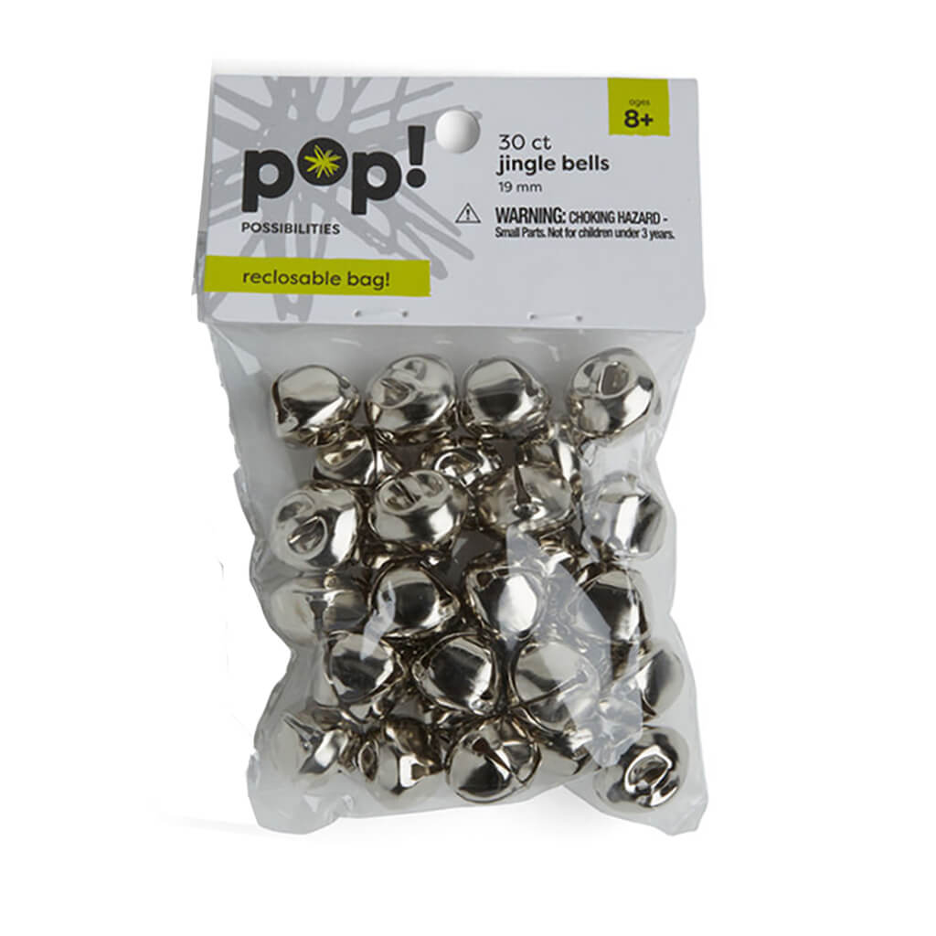 POP! Silver Jingle Bells 30pk 10mm
