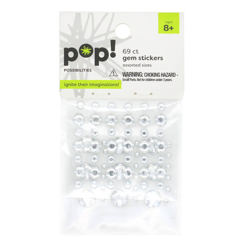 Stick On Rhinestones Clear Rounds Assorted