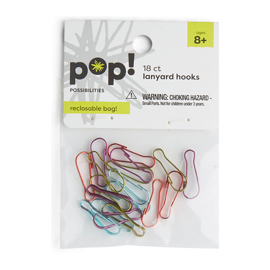 Pop! Possibilities 18 Pk Lanyard Hooks - Multi - Kids Bead Accessories - Kids
