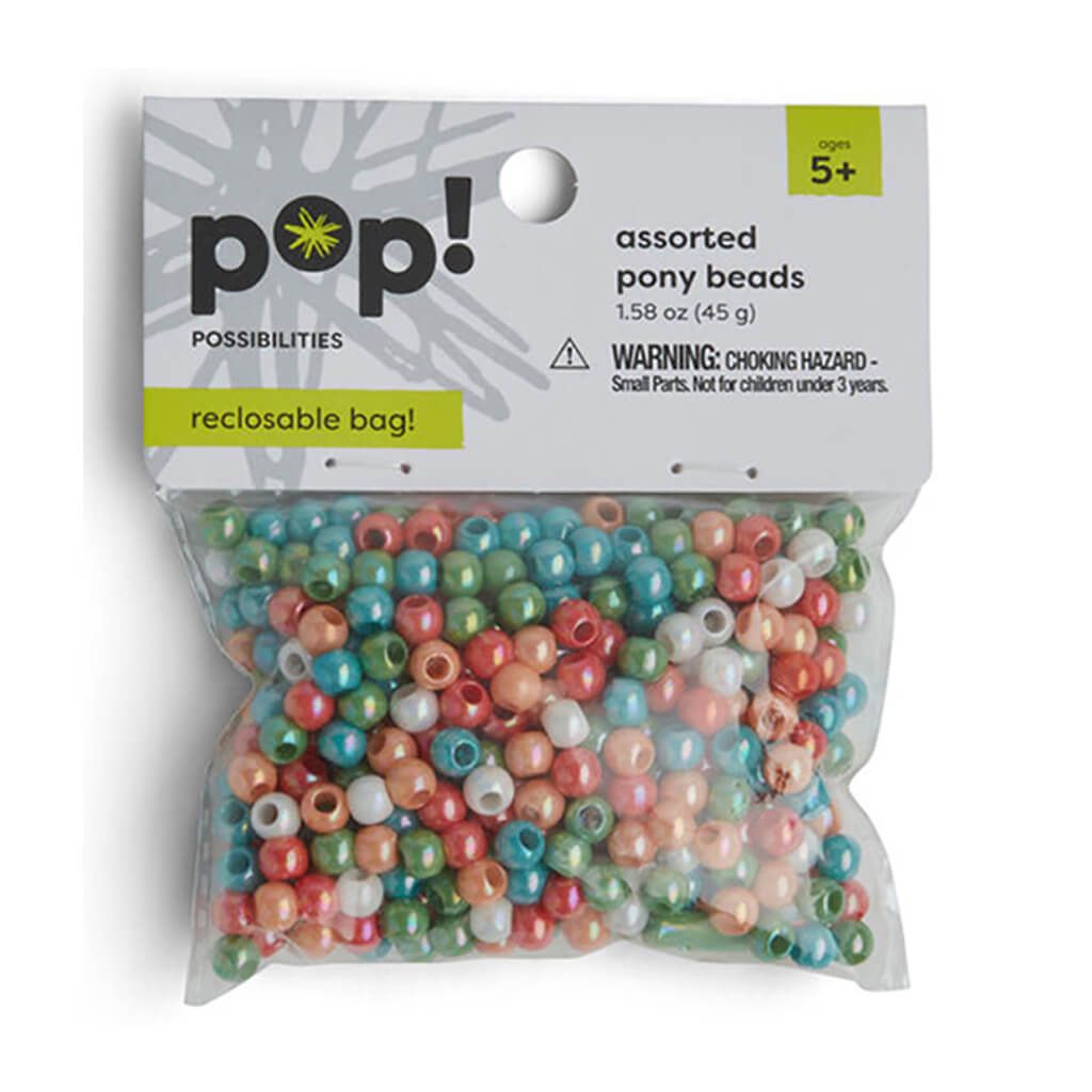 POP! Possibilities Small Round Pony Beads Pastel