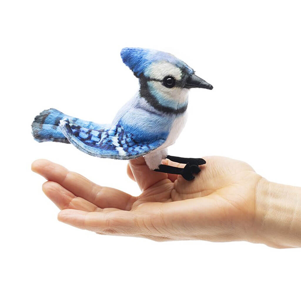 Mini Blue Jay Finger Puppet