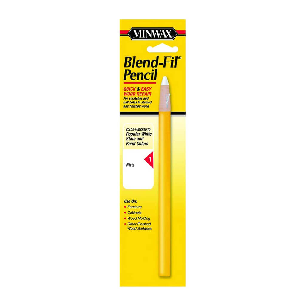 Minwax Blend-Fil Pencil, White, Works on: Wood