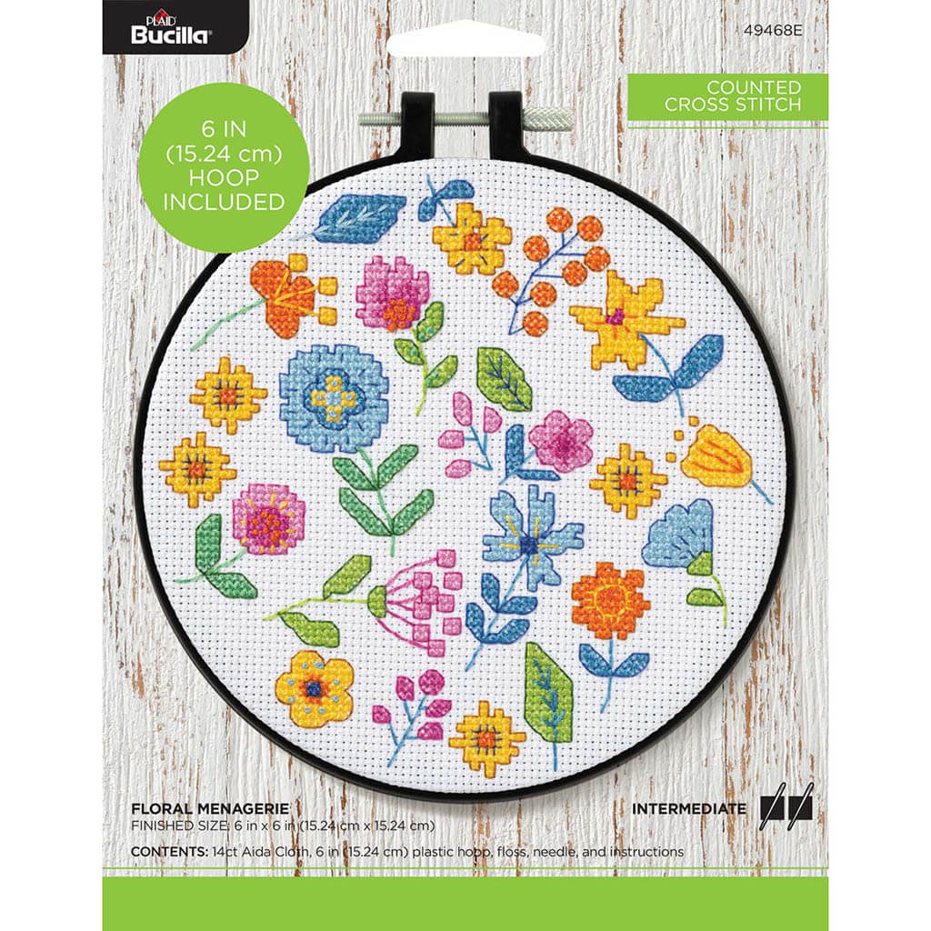 Counted Cross Stitch Floral Menagerie