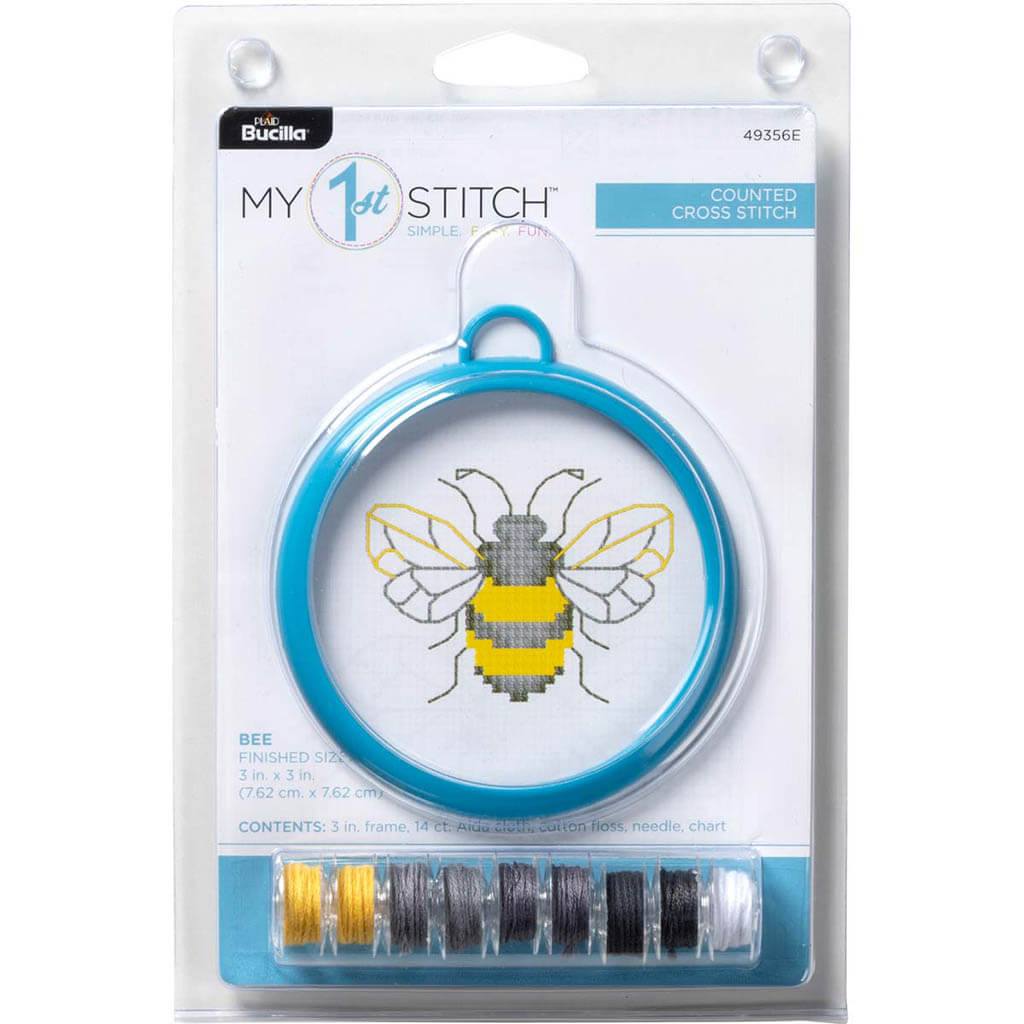 My 1st Stitch Mini Bee Counted Cross Stitch Kit