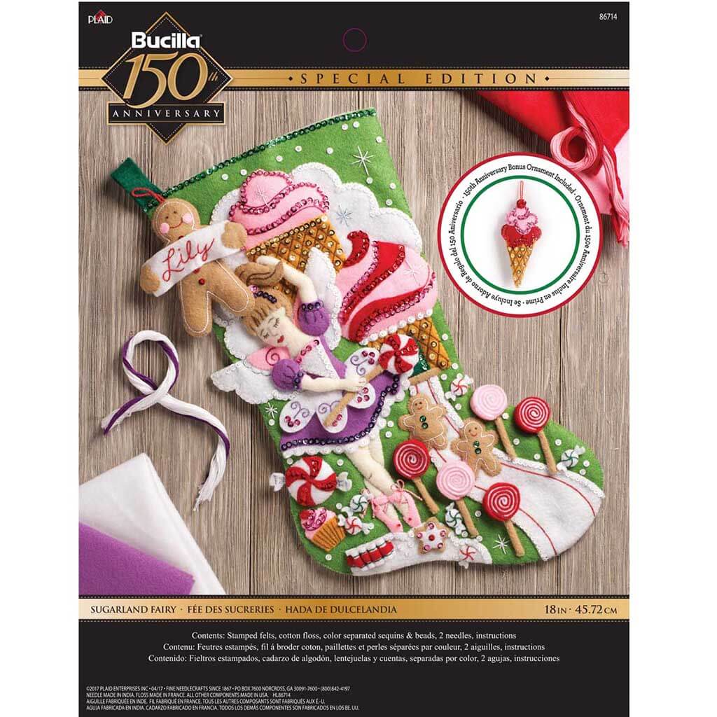 Sugarland Fairy Bucilla Christmas Stocking Kit