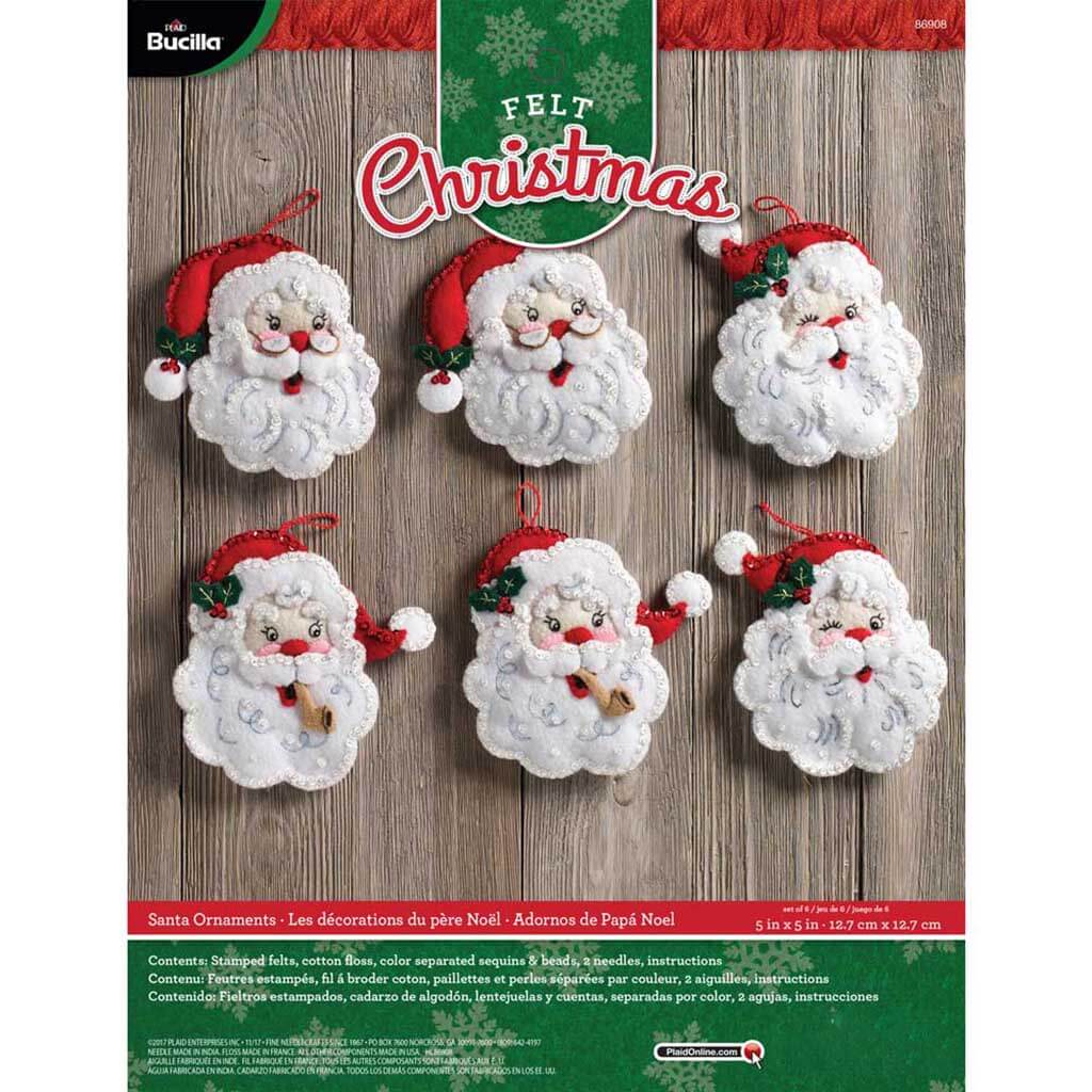 Santa Bucilla Ornament Kit Set of 6