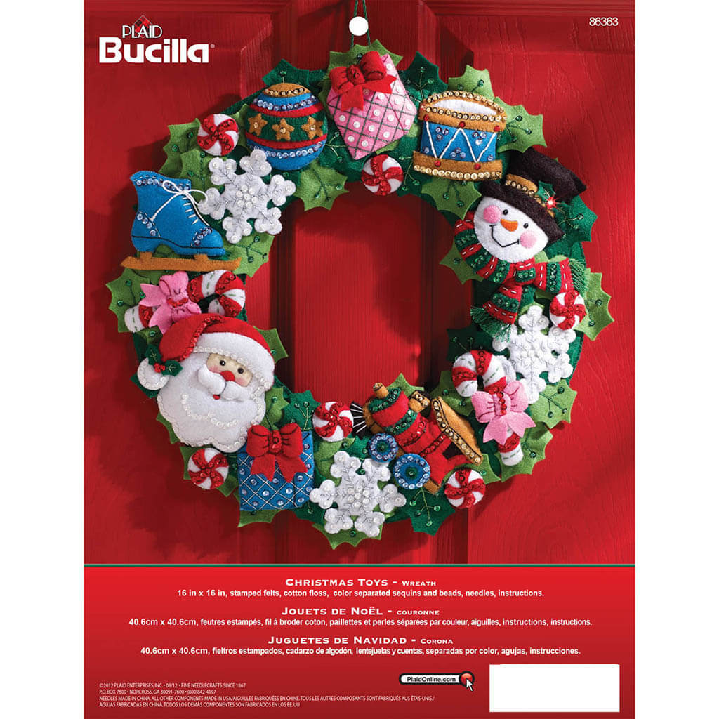 Christmas Toys Applique Wreath Kit