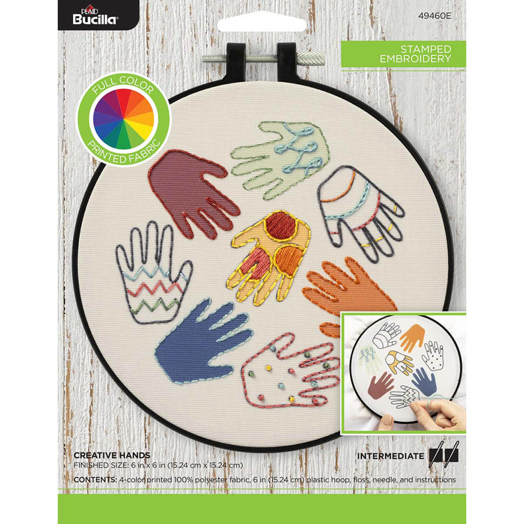 Stamped Embroidery Full Color Creative Hands