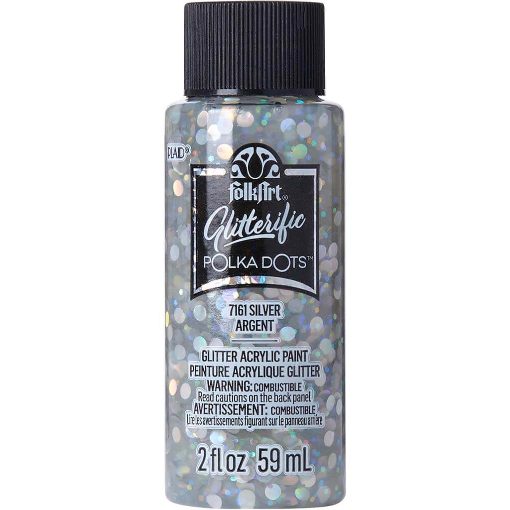 Folkart Glitterific Polk A Dots, 2oz