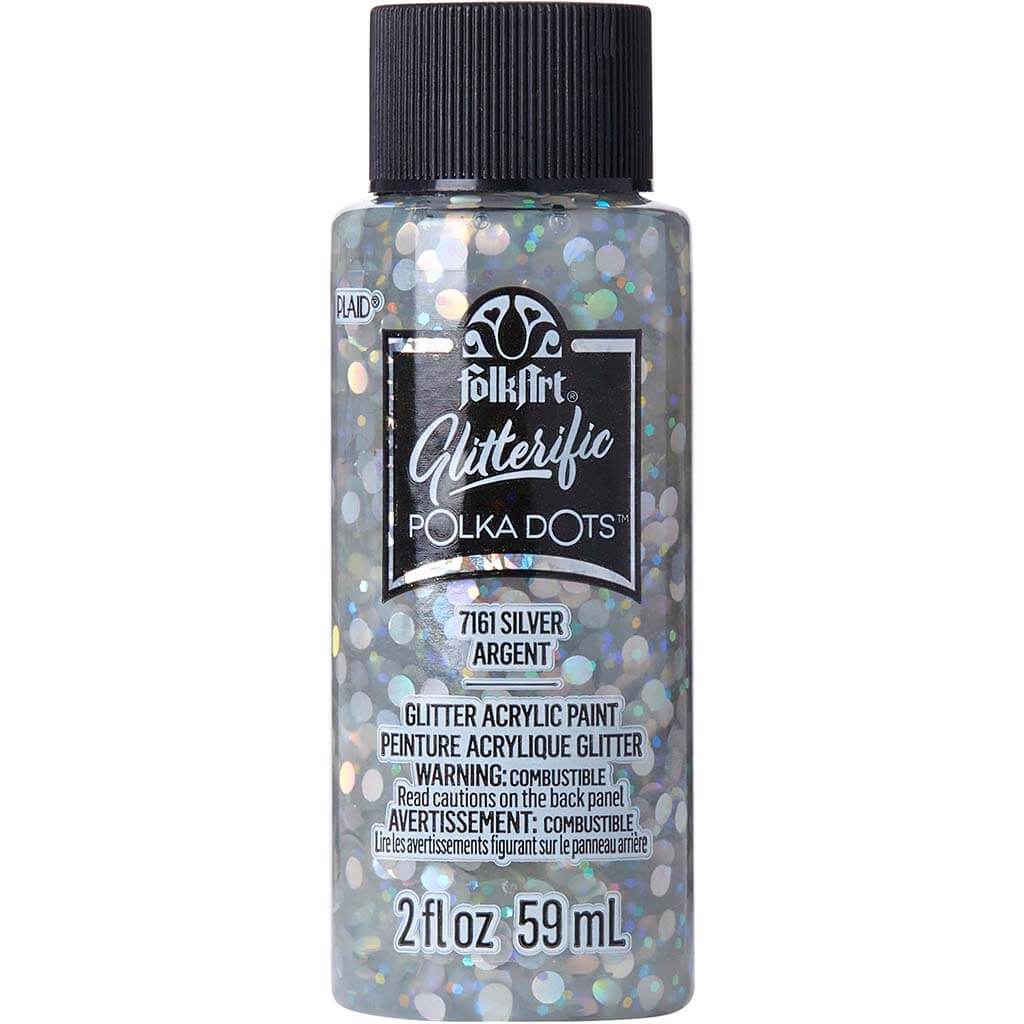 Folkart Glitterific Polk A Dots, 2oz