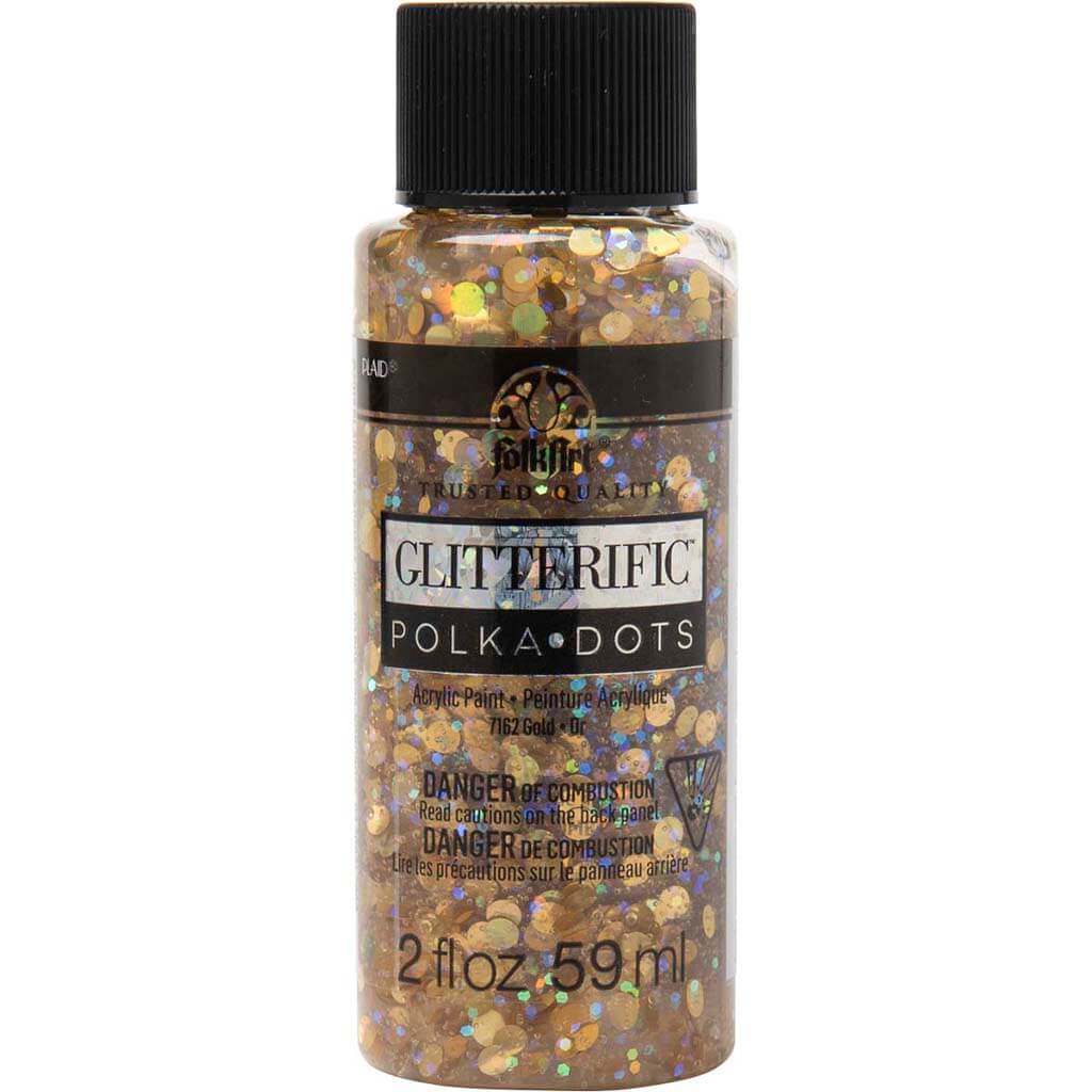 Folkart Glitterific Polk A Dots, 2oz