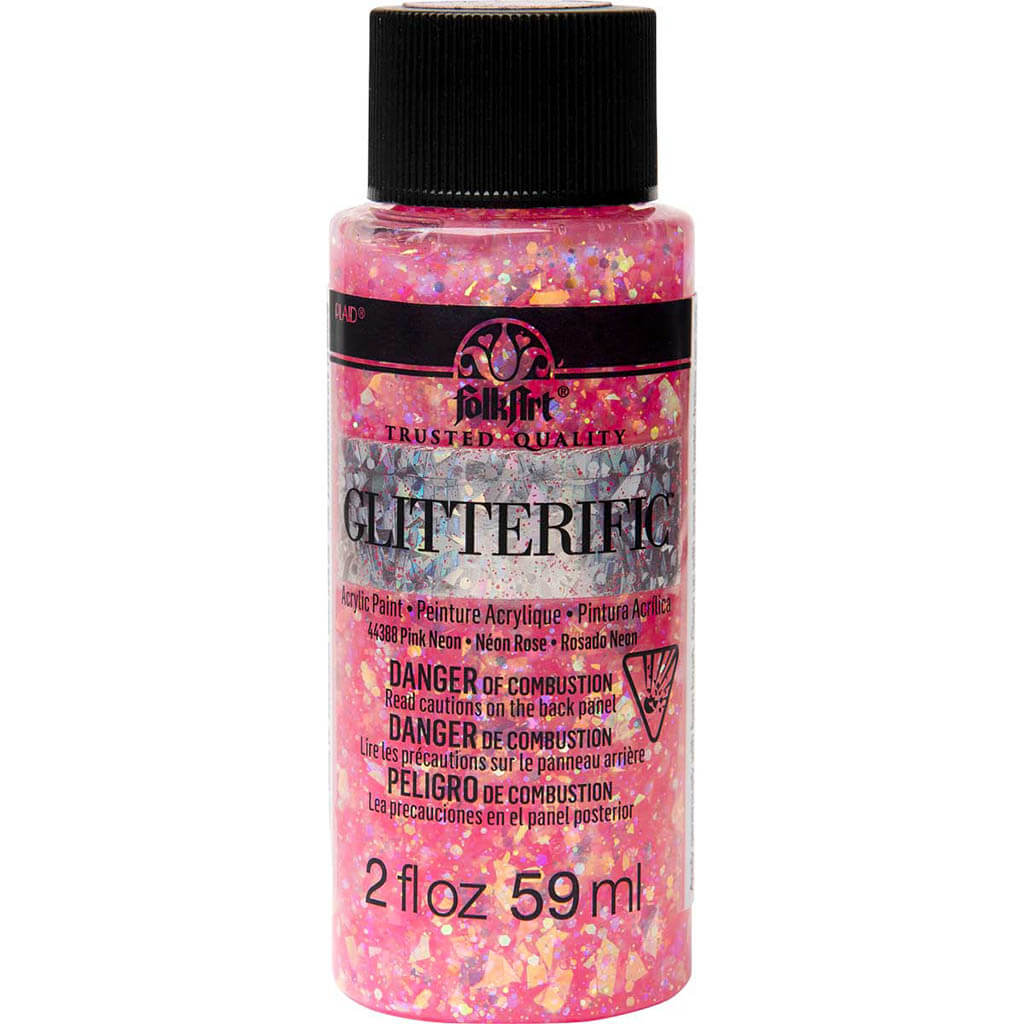 Folkart Glitterific Neon Acrylic Paint, 2oz