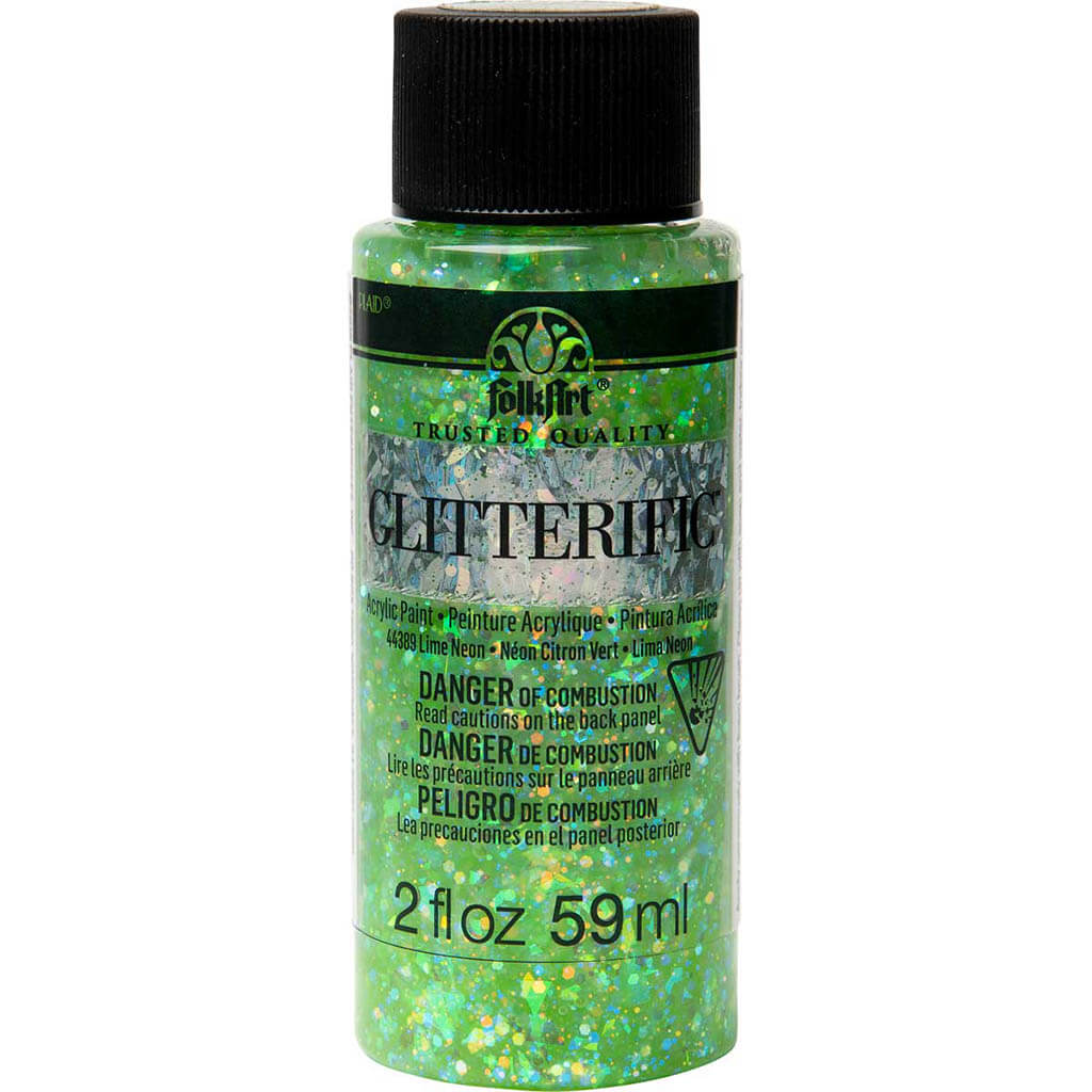 Folkart Glitterific Neon Acrylic Paint, 2oz