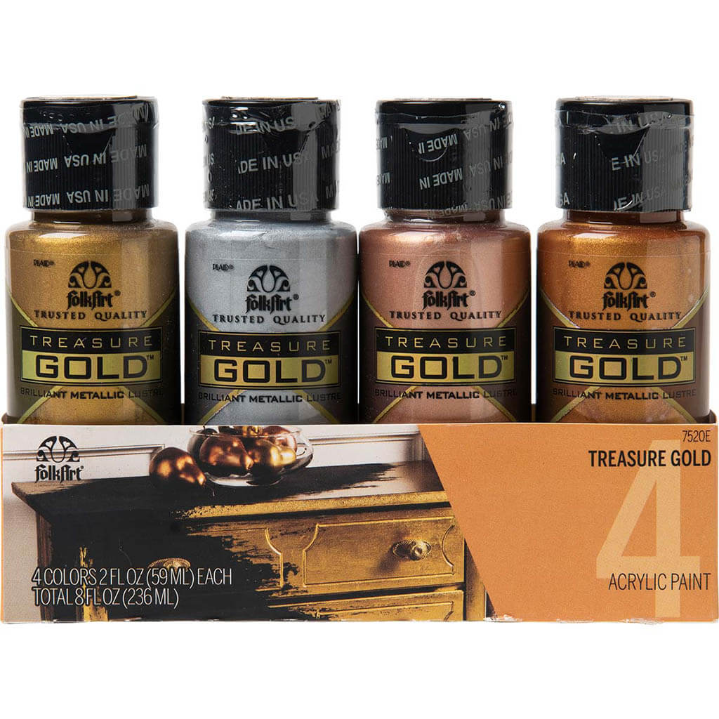 Folkart Treasure Gold Paint Set 4 Color