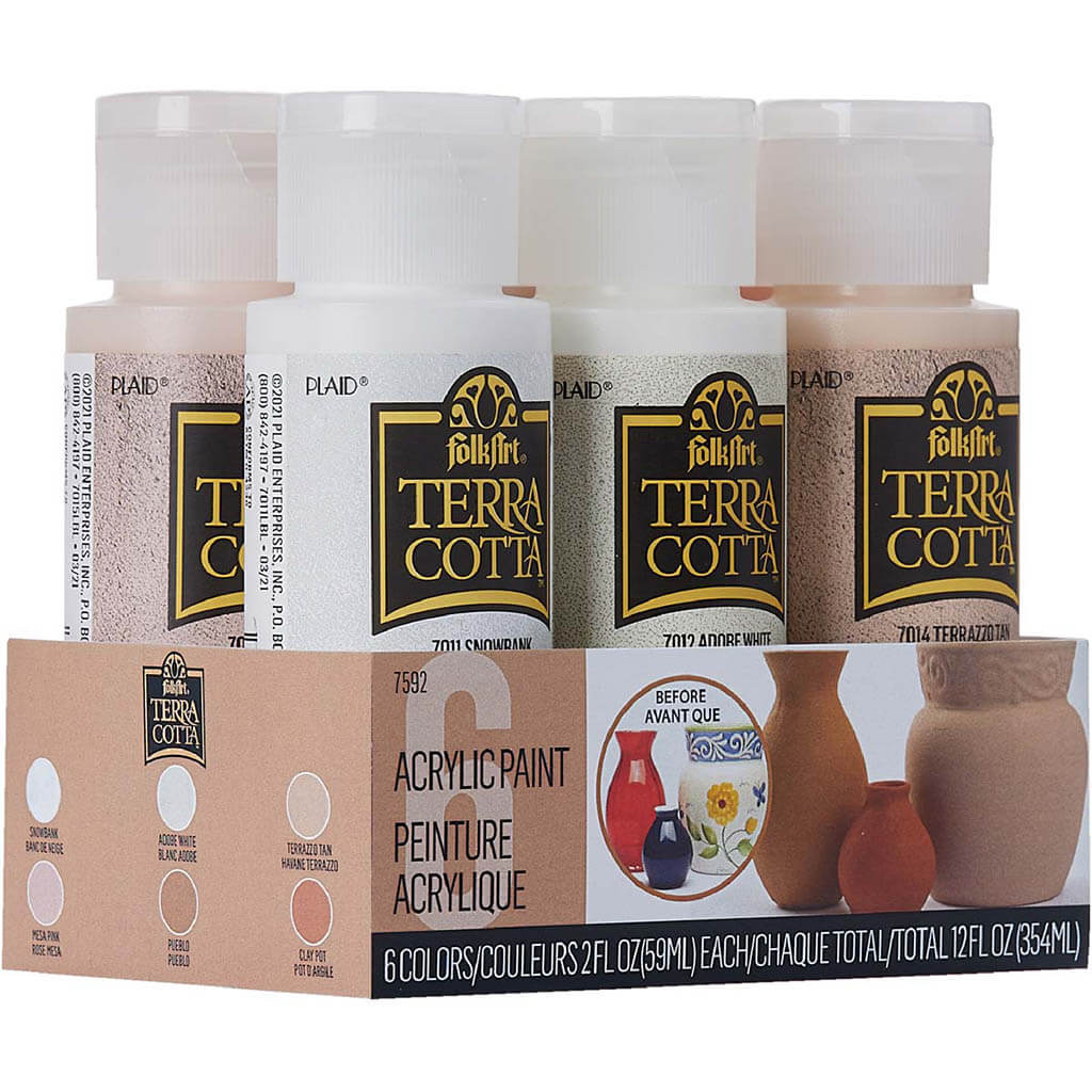 Folkart Terra Cotta Acrylic Paint Set of 6 Essential