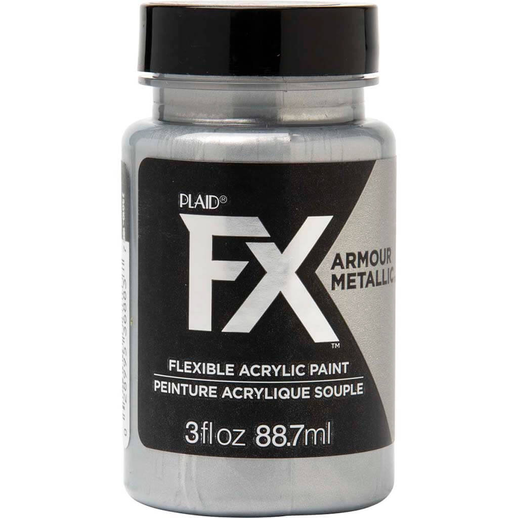 PlaidFX Armour Metal Flexible Acrylic Paint, 3oz