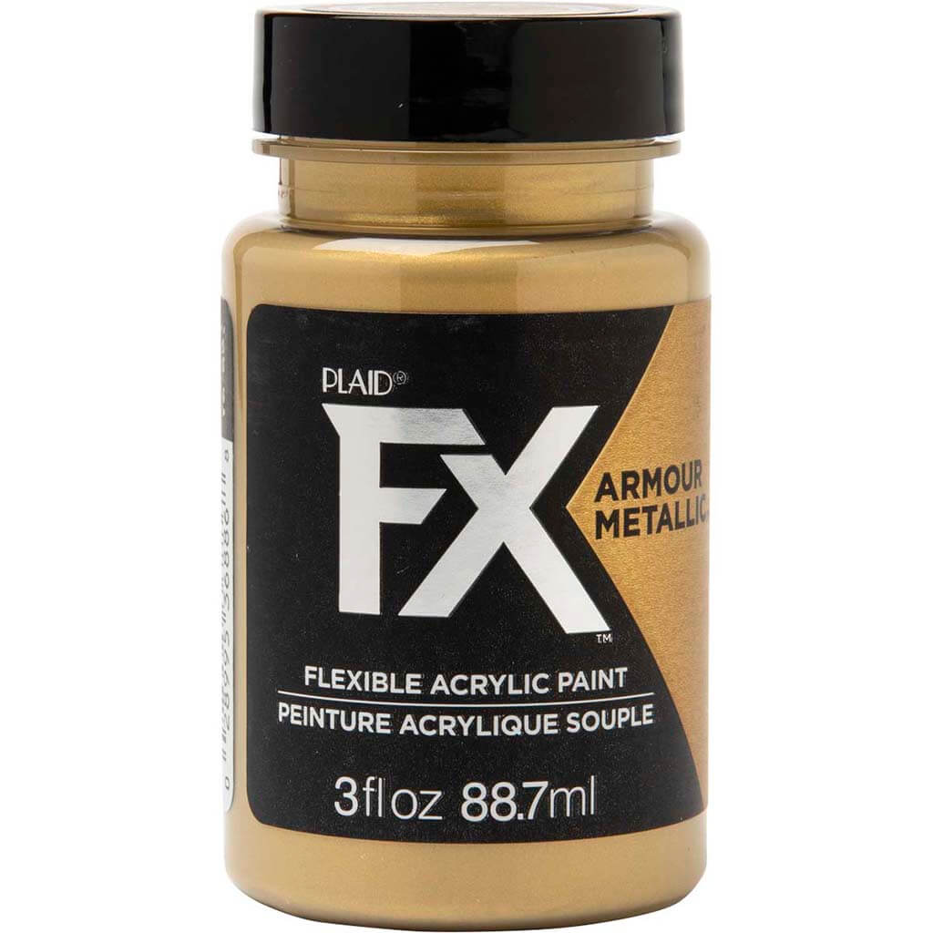 PlaidFX Armour Metal Flexible Acrylic Paint, 3oz