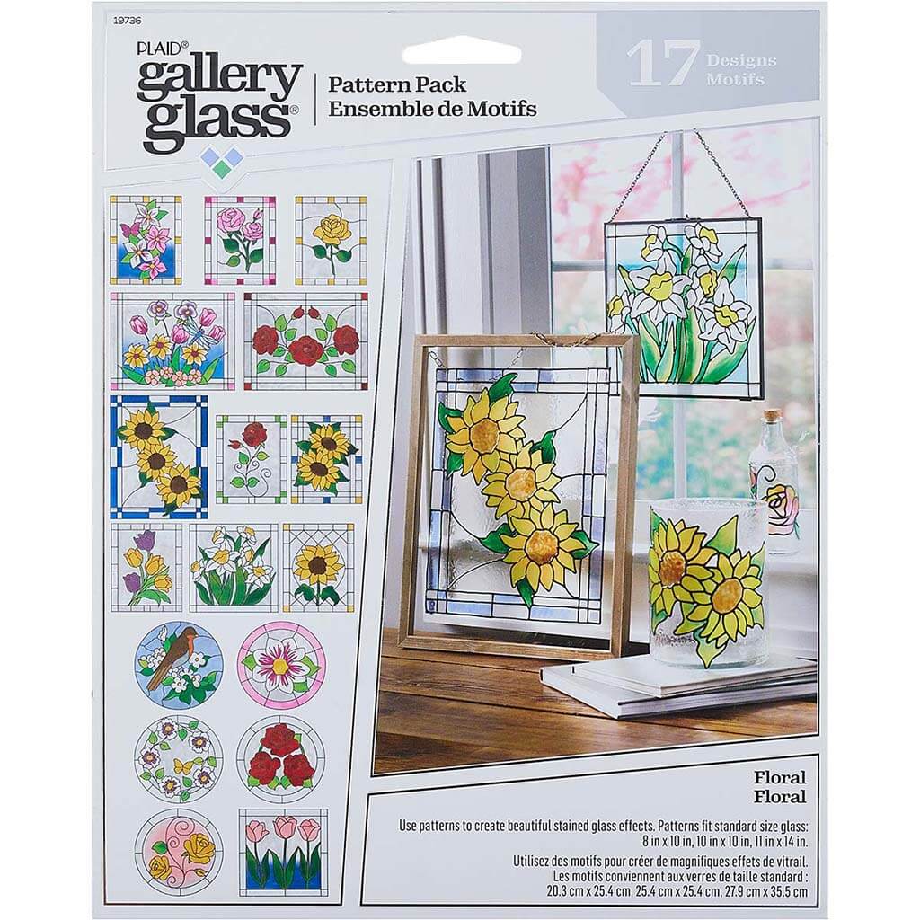 Gallery Glass Pattern Set Floral, 3pc