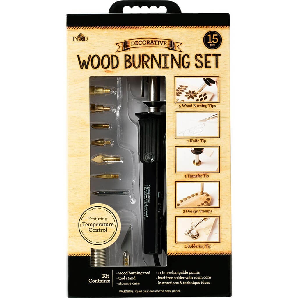 Plaid Wood Burning Tool Variable Temp 15pc