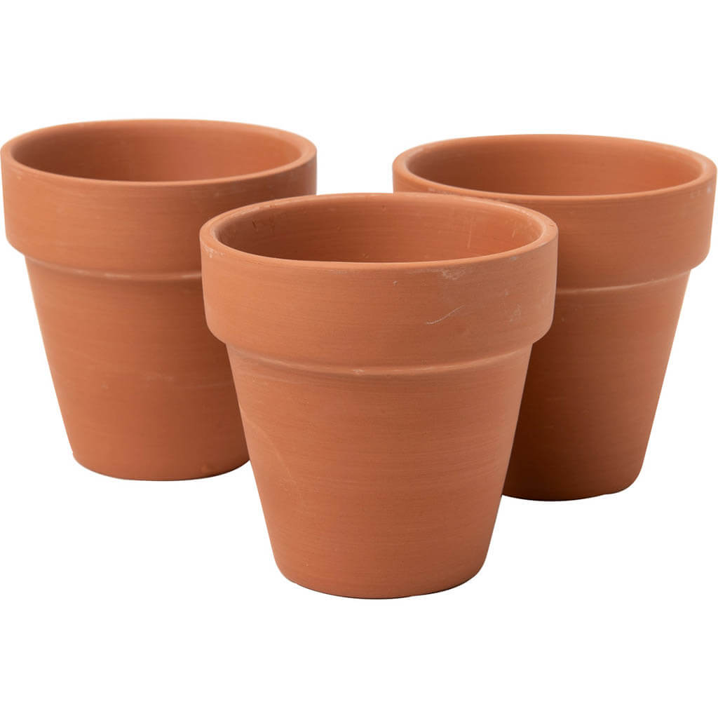 Terracotta Pot Set 3pc, 2.62in