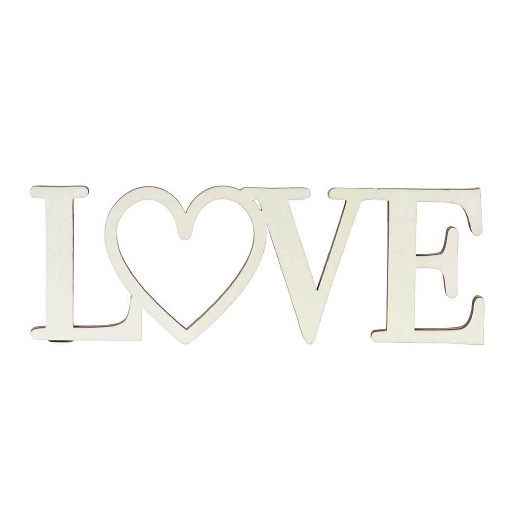 Laser Cut Word Love, 7in