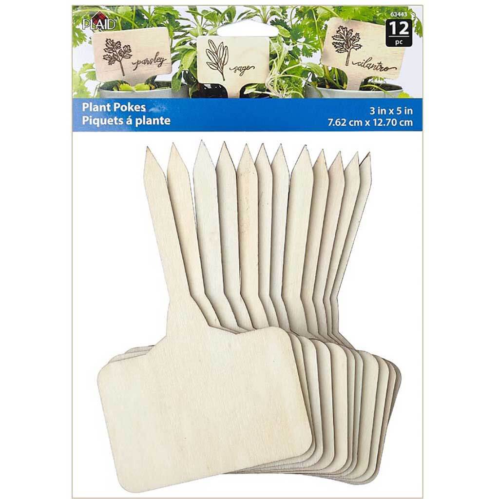 Wood Surfaces Plant Pokes 3in x 5in, 12pc