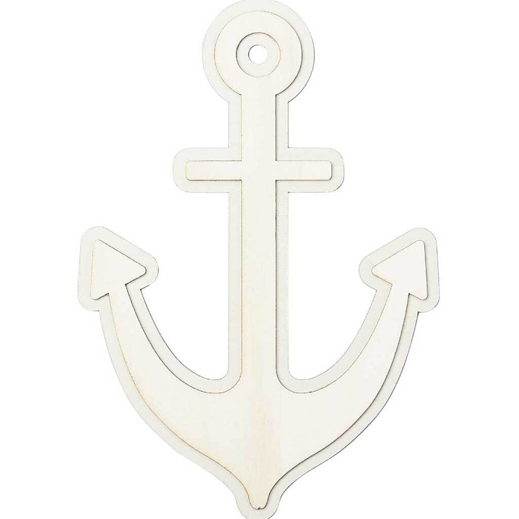 Layered Wood Shape Anchor, 7in