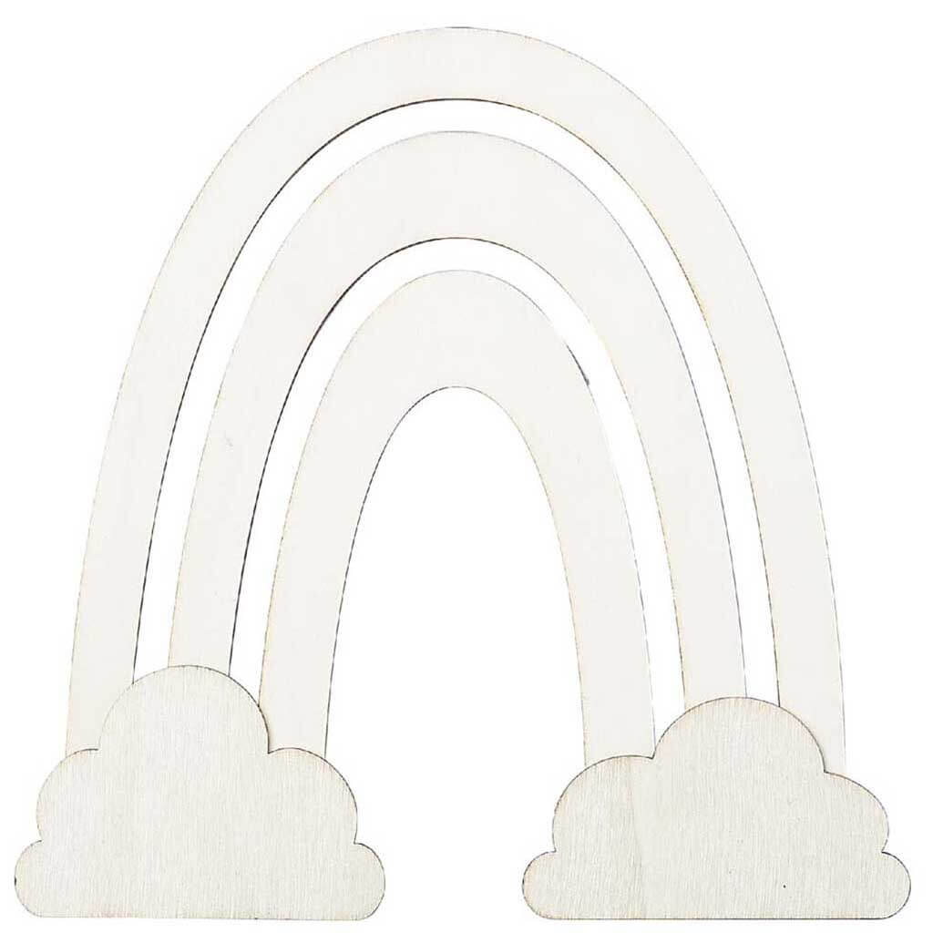 Layered Wood Shape Rainbow, 7in