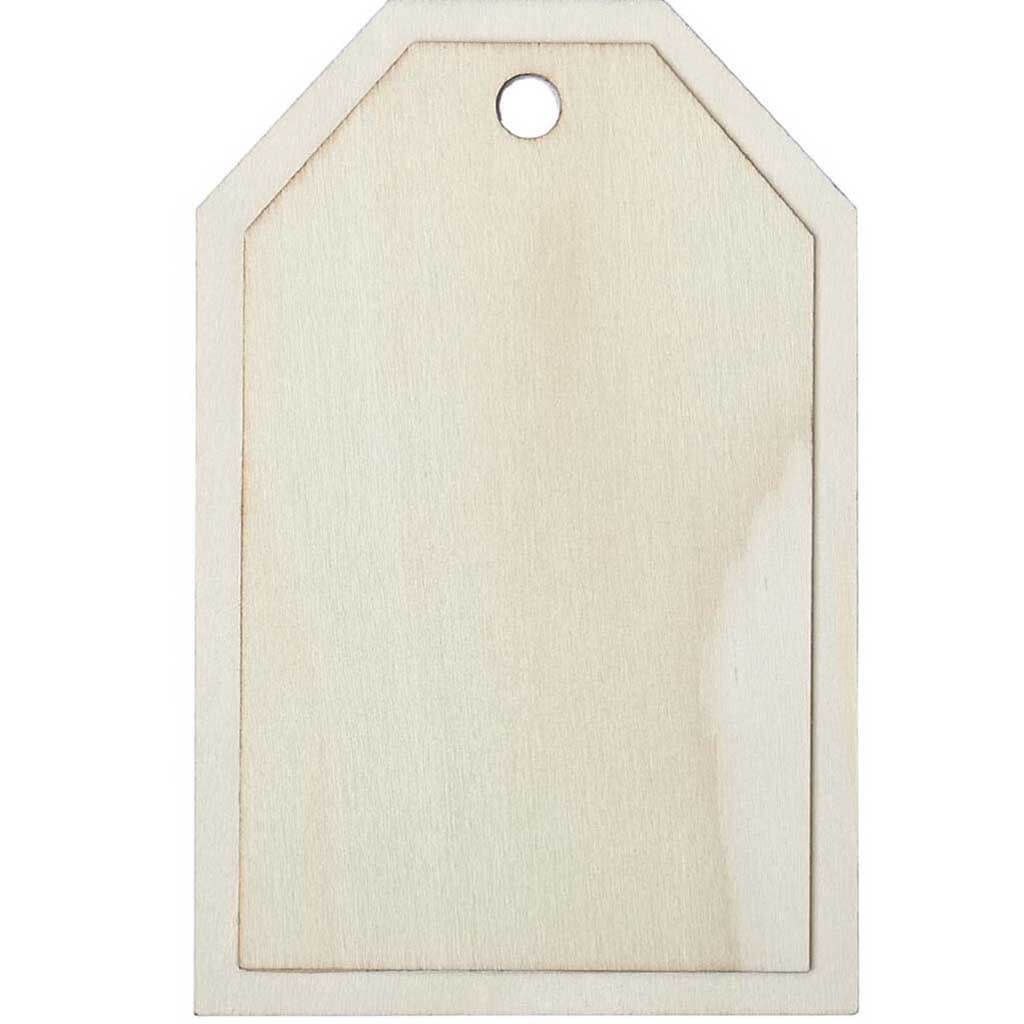 Layered Wood Shape Tag, 7in