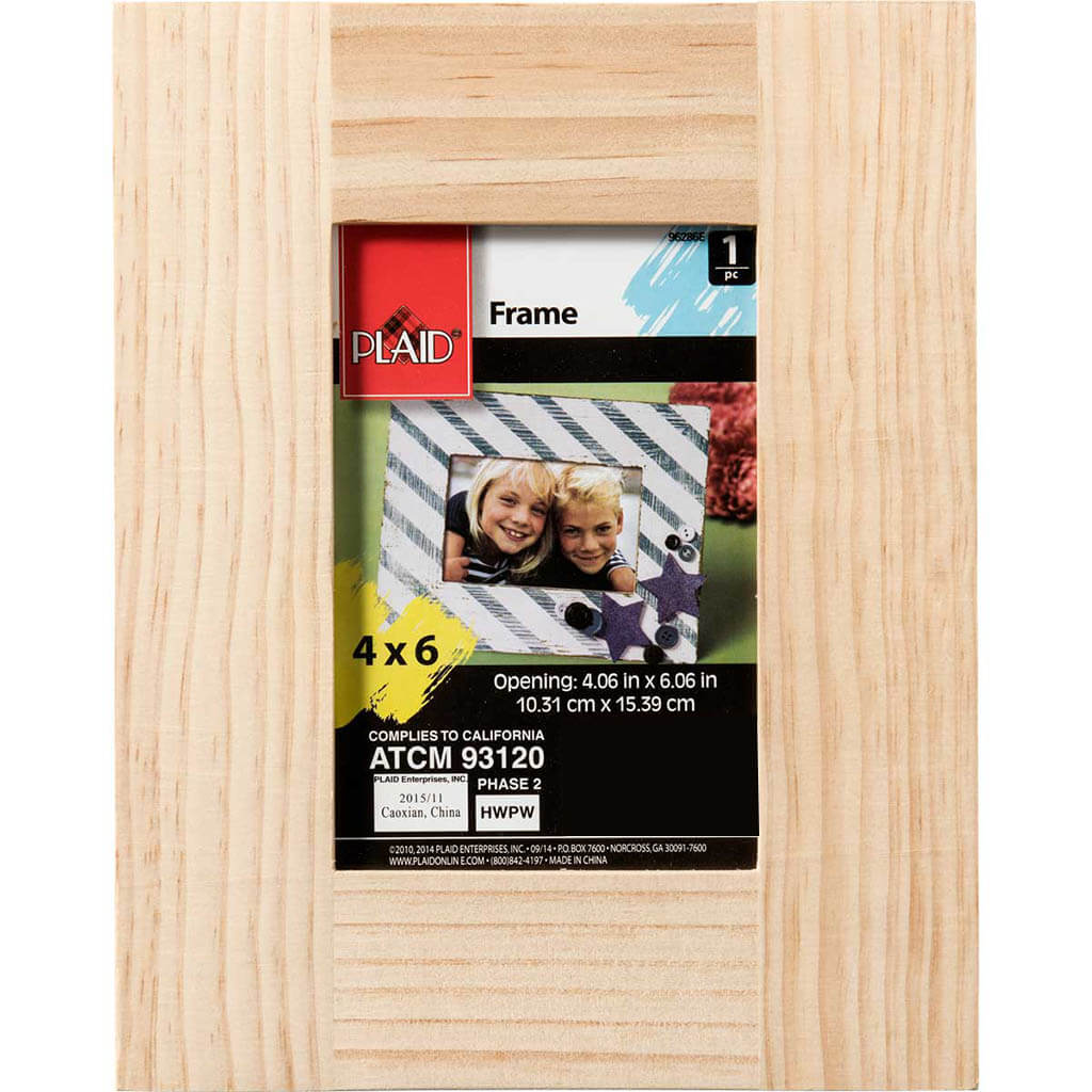 Picture Frame Natural Brown Wood 0.45in H x 7-3/4in W Natural