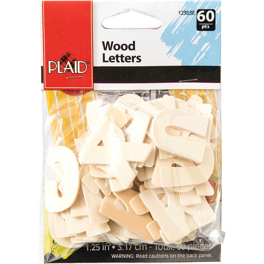 Wood Letter Bold, 60pc