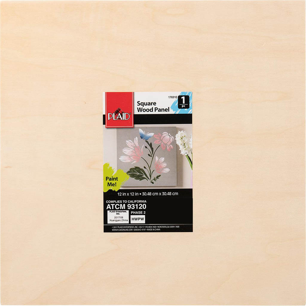 Wood Surfaces Square Panel, 12in x 12in