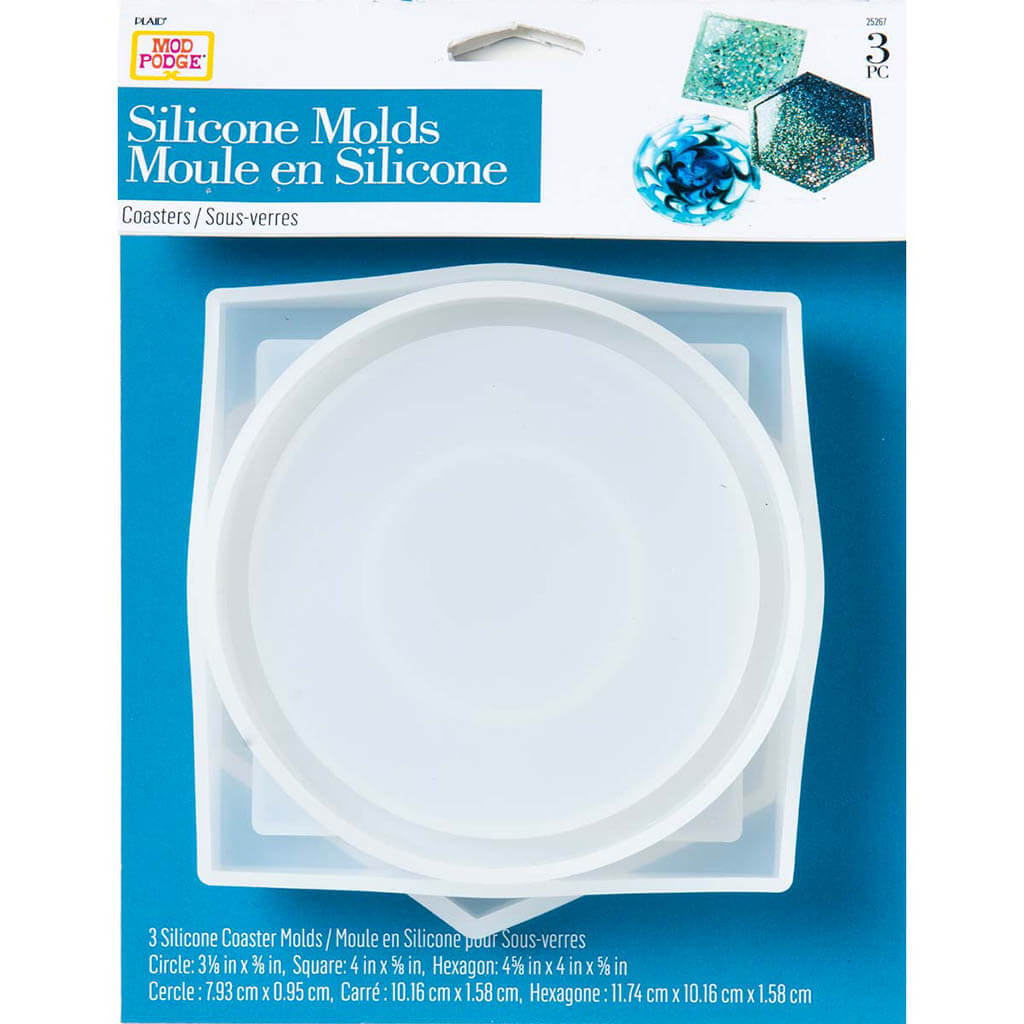 Mod Podge Silicone Mold Coasters, 3pc