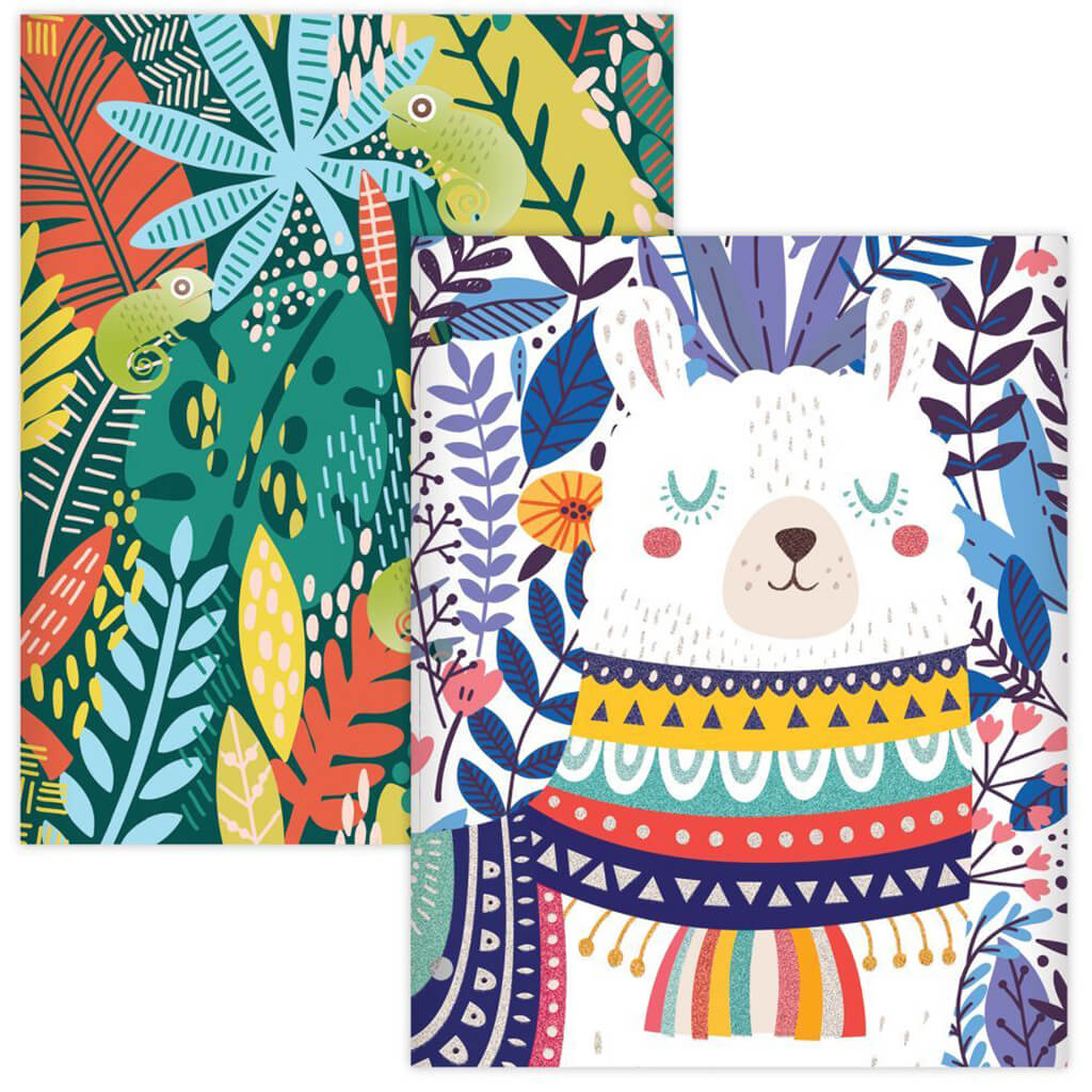 Artsy Animal 2 Pack Folders with Die-Cut Pockets
